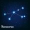 The constellation Monoceros star in the night