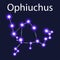 constellation Ophiuchus with stars in the night s