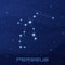 Constellation Perseus, Hero, night star sky
