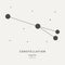 The Constellation Of Sagitta. The Arrow - linear icon. Vector illustration of the concept of astronomy