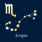 Constellation Scorpio zodiac horoscope astrology stars night ill