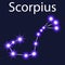 constellation Scorpius with stars in the night sky