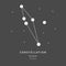 The Constellation Of Scutum. The Shield - linear icon. Vector illustration of the concept of astronomy.