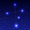 The Constellation Southern Cross in the night starry sky. Vector illustration of the concept of astronomy.