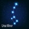 The constellation Ursa Minor star in the night