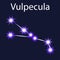 constellation Vulpecula with stars in the night sk