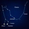 Constellations of the dragon horoscope stars. vector