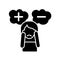 Consternation and perplexity black glyph icon