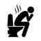 Constipation toilet vector icon