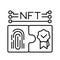 Constituents NFT. Line icon for web design