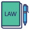 Constitution book, criminal law  Isolated Vector Icon that can be easily modified or edit