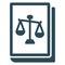 Constitution book, criminal law  Isolated Vector Icon that can be easily modified or edit