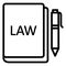 Constitution book, criminal law  Isolated Vector Icon that can be easily modified or edit