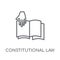 constitutional law linear icon. Modern outline constitutional la