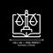 Constitutional law pixel perfect white linear icon for dark theme