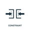 Constraint icon. Simple creative element. Filled monochrome Constraint icon for templates, infographics and banners