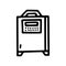 construction air heater with control panel line vector doodle simple icon