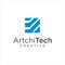 Construction Architect Logo Design Icon Vector Element. Architecture Square Logo Business Industrial Template