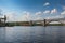 Construction of automobile bridges across the Dnieper River