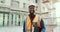 Construction, black man and clipboard, building and inspection, manage work at job site, construction worker and