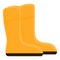 Construction boots icon, cartoon style