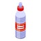 Construction bottle liquid icon, isometric style