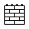 Construction bricks line icon