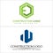 Construction building hexagon logo design