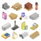 Construction and building industry materials, equipment set