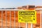 Construction Caution Sign Fence