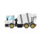 Construction cement mixer truck. Building concrete mixer car. De