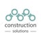 Construction company logo universal template. Building firm and architect bureau insignia, brand illustration isolated