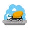 Construction concrete mixer vehicle icon