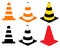 Construction cone icon on white background. traffic cones sign. plastic traffic cones symbol