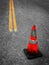 Construction Cone and Street Repair