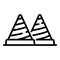 Construction cones icon, outline style