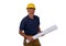 Construction Contractor Businessman on White
