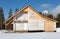 Construction cottage in the forest area