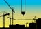 Construction crane silhouette industry illustration architecture