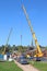 Construction cranes at Exeter Quay, Devon