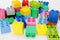 Construction designer for children. Building blocks. Teaching children