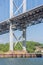 Construction detail Forth Road Bridge over Firth of Forth, Scotland