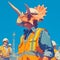 Construction Dinosaur: Triceratops in a Hard Hat & Vest