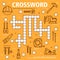 Construction and DIY tools crossword puzzle game