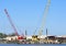 Construction on the docks of Savannah, GA.