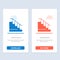 Construction, Down, Home, Stair  Blue and Red Download and Buy Now web Widget Card Template