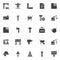 Construction elements vector icons set