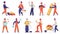Construction engineer characters. Builders, construction worker people, technician workers in uniform. Labor group