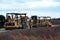 Construction equipment on worksite