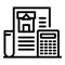 Construction estimate icon, outline style